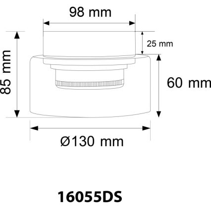 Globo - LED Stropní svítidlo 1xGX53/6W/230V pr. 13 cm kouřová/černá