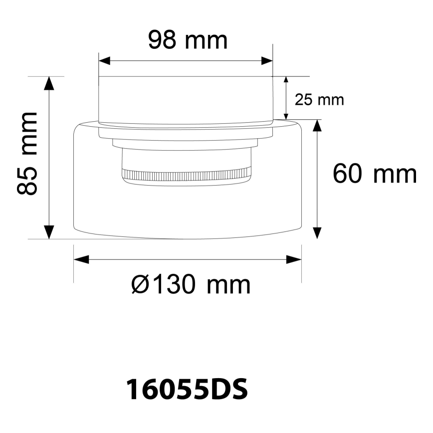 Globo - LED Stropní svítidlo 1xGX53/6W/230V pr. 13 cm kouřová/černá