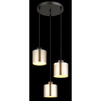 Globo - Lustr na lanku 3xE27/60W/230V lesklý chrom pr. 33 cm