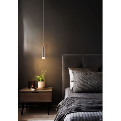 Globo - LED Stmívatelné dotykové nabíjecí svítidlo 2v1 LED/2W/230/5V matný chrom