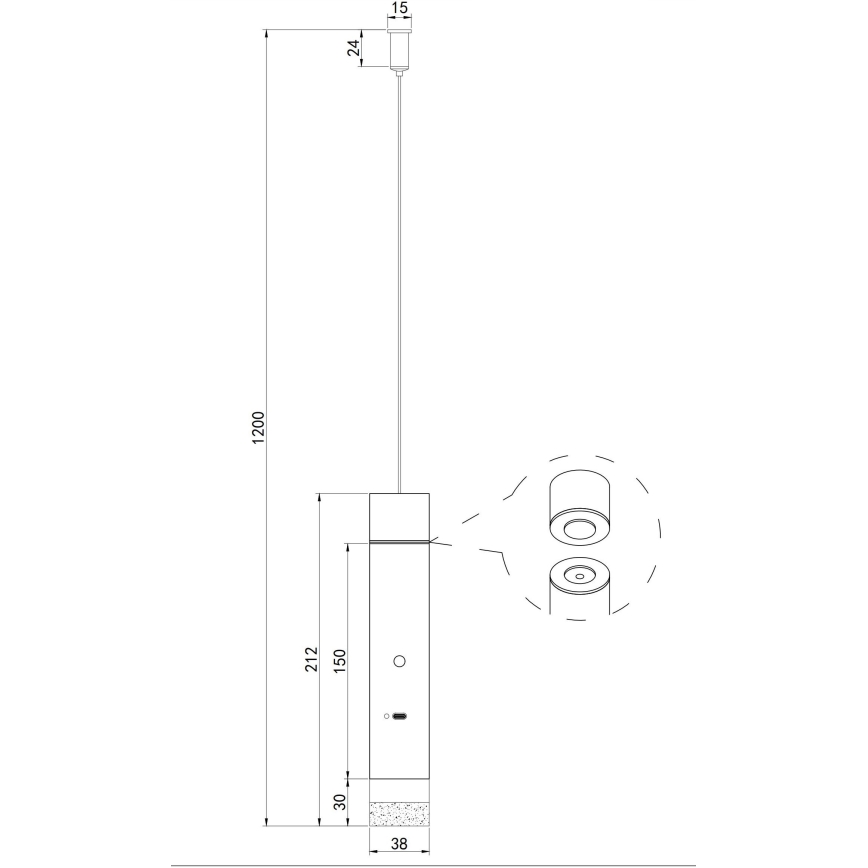 Globo - LED Stmívatelné dotykové nabíjecí svítidlo 2v1 LED/2W/230/5V bílá