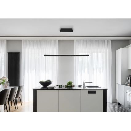 Globo - LED Stmívatelný dotykový lustr na lanku LED/43W/230V 4000K černá