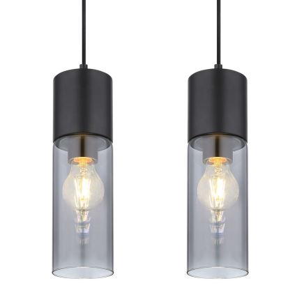 Globo - Lustr na lanku 4xE27/25W/230V černá