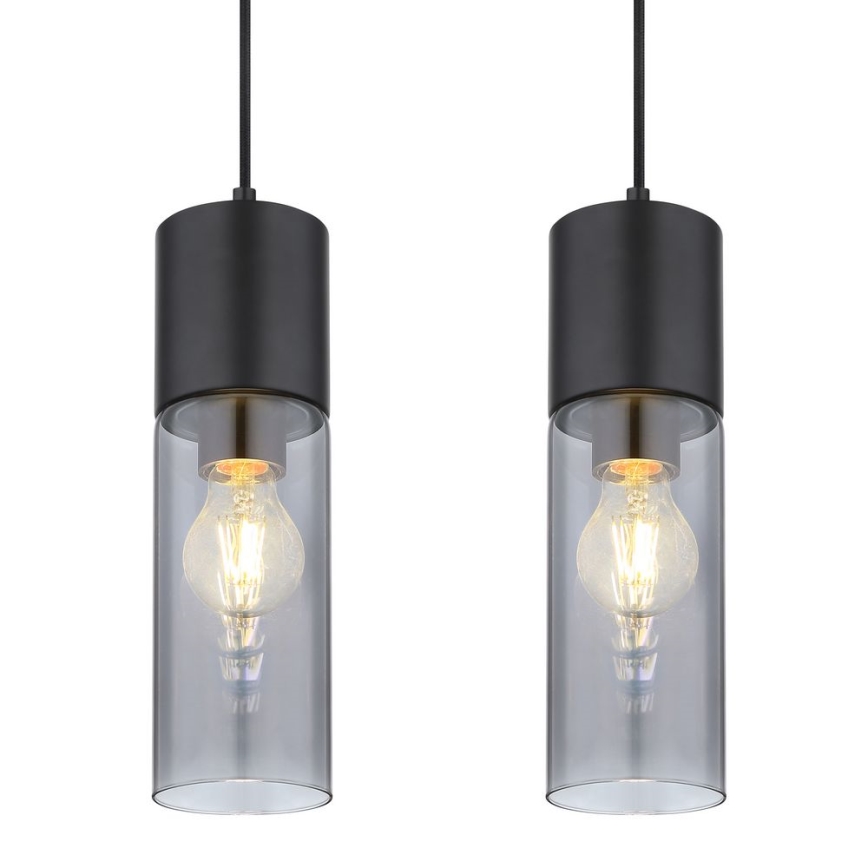 Globo - Lustr na lanku 4xE27/25W/230V černá