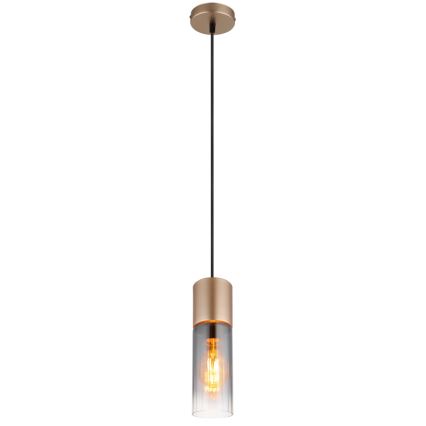 Globo - Lustr na lanku 1xE27/25W/230V bronzová pr. 10 cm