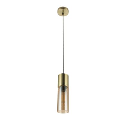 Globo - Lustr na lanku 1xE27/25W/230V pr. 10,5 cm mosaz