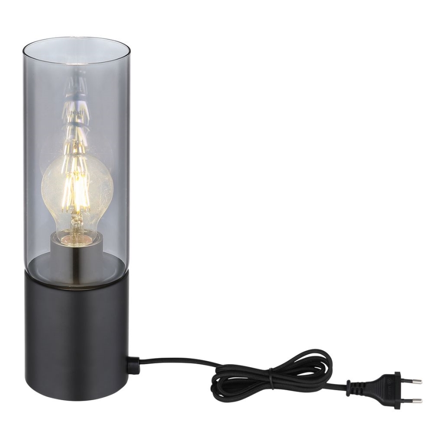 Globo - Dotyková stolní lampa 1xE27/25W/230V pr. 9 cm černá