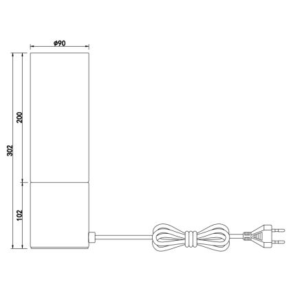 Globo - Dotyková stolní lampa 1xE27/25W/230V pr. 9 cm černá