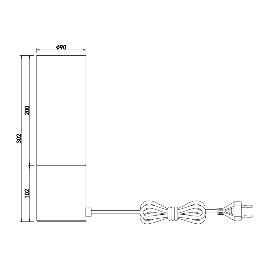 Globo - Dotyková stolní lampa 1xE27/25W/230V pr. 9 cm černá