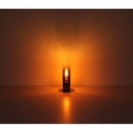 Globo - Dotyková stolní lampa 1xE27/25W/230V pr. 9 cm černá/měděná