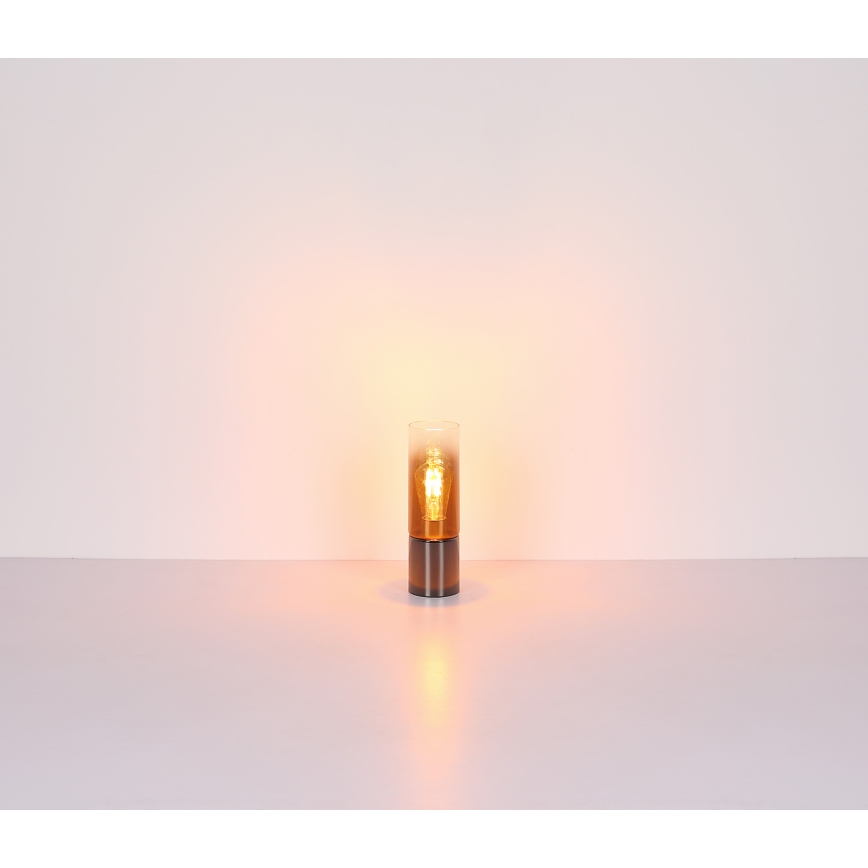 Globo - Dotyková stolní lampa 1xE27/25W/230V pr. 9 cm černá/měděná