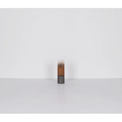 Globo - Dotyková stolní lampa 1xE27/25W/230V pr. 9 cm černá/měděná