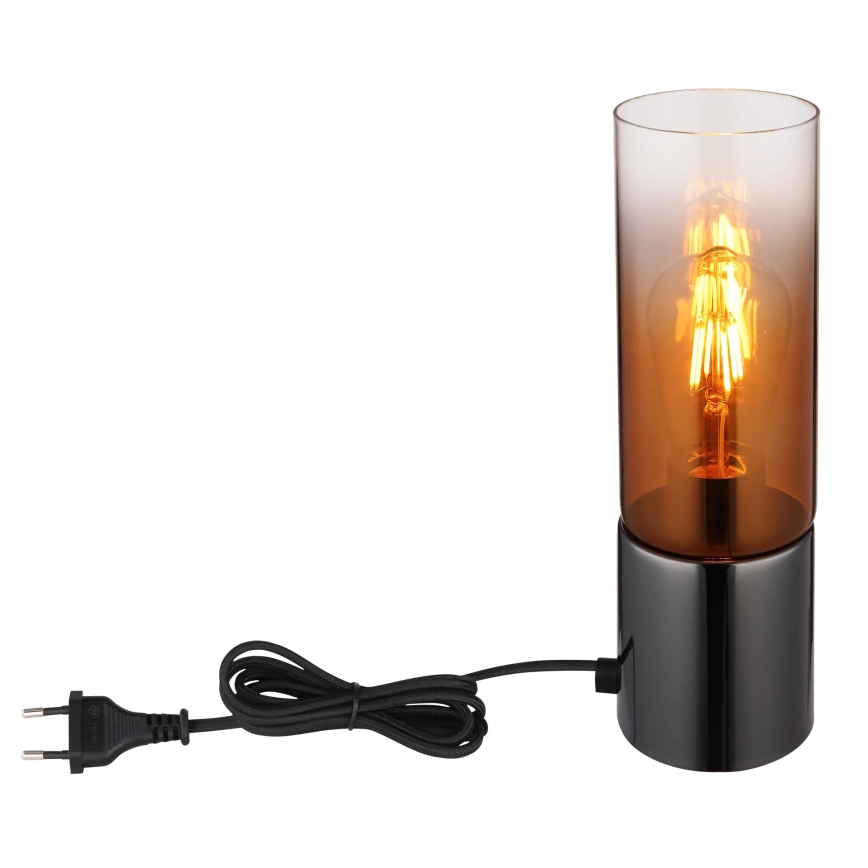 Globo - Dotyková stolní lampa 1xE27/25W/230V pr. 9 cm černá/měděná