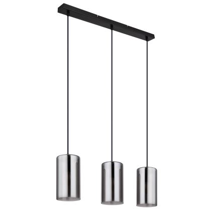 Globo - Lustr na lanku 3xE14/25W/230V černá