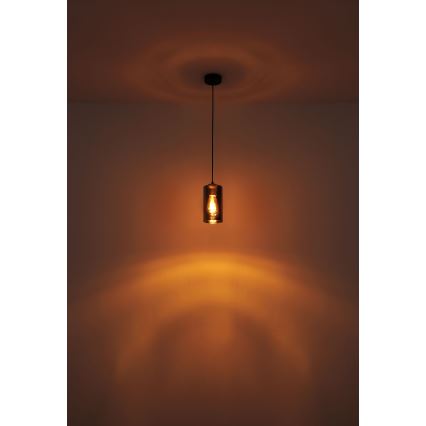 Globo - Lustr na lanku 1xE27/25W/230V pr. 11 cm černá