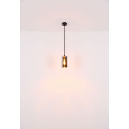 Globo - Lustr na lanku 1xE27/25W/230V pr. 11 cm černá