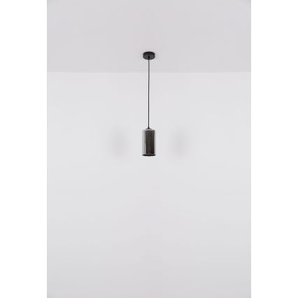 Globo - Lustr na lanku 1xE27/25W/230V pr. 11 cm černá
