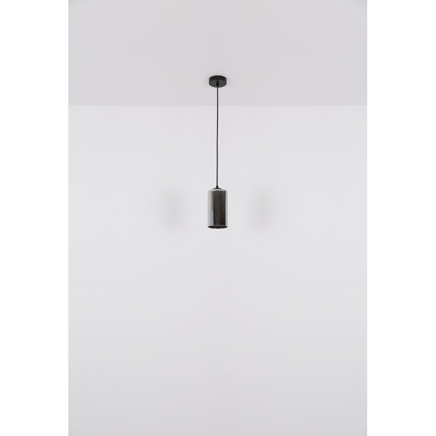 Globo - Lustr na lanku 1xE27/25W/230V pr. 11 cm černá
