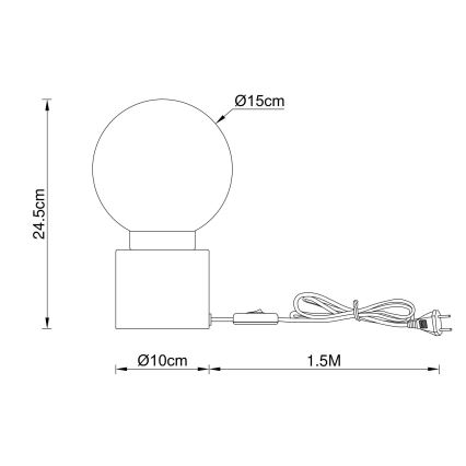 Globo - Stolní lampa 1xE14/25W/230V černá