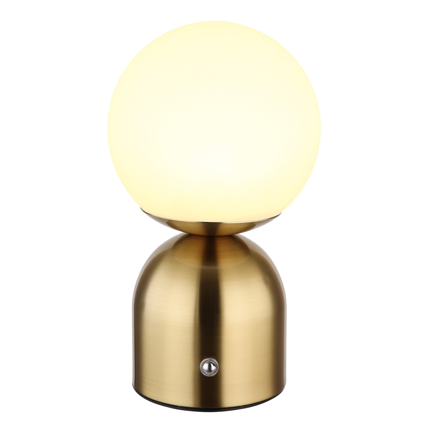 Globo - LED Stmívatelná dotyková stolní lampa LED/2,5W/3,7V 2700K/4000K/6500K 1800 mAh USB mosaz