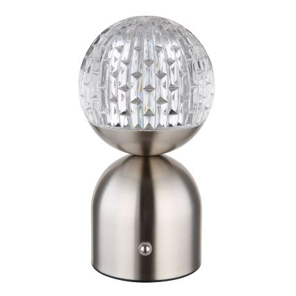 Globo - LED Stmívatelná dotyková stolní lampa LED/2,5W/3,7V 2700/4000/6500K 1800 mAh USB matný chrom