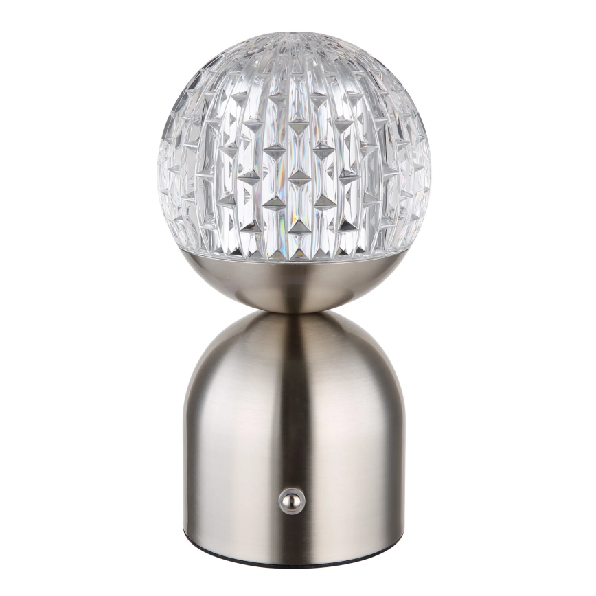 Globo - LED Stmívatelná dotyková stolní lampa LED/2,5W/3,7V 2700/4000/6500K 1800 mAh USB matný chrom