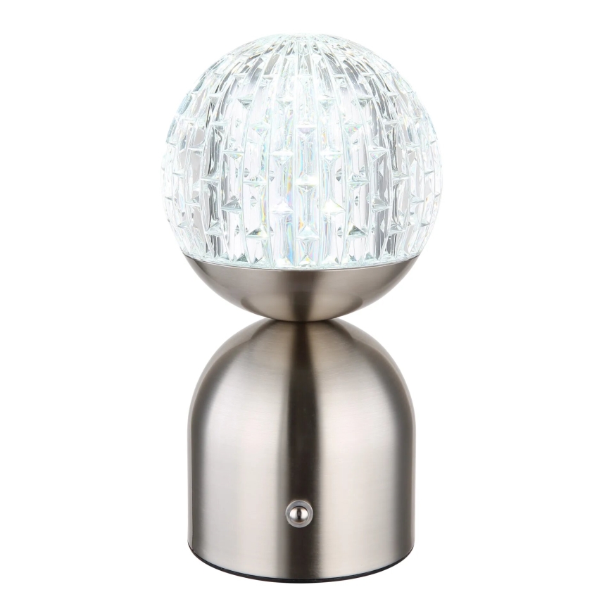 Globo - LED Stmívatelná dotyková stolní lampa LED/2,5W/3,7V 2700/4000/6500K 1800 mAh USB matný chrom