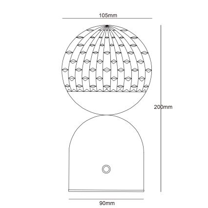 Globo - LED Stmívatelná dotyková stolní lampa LED/2,5W/3,7V 2700/4000/6500K 1800 mAh USB černá