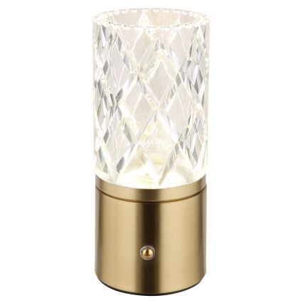 Globo - LED Stmívatelná dotyková stolní lampa LED/2,5W/3,7V 2700K/4000K/6500K 1800 mAh USB zlatá