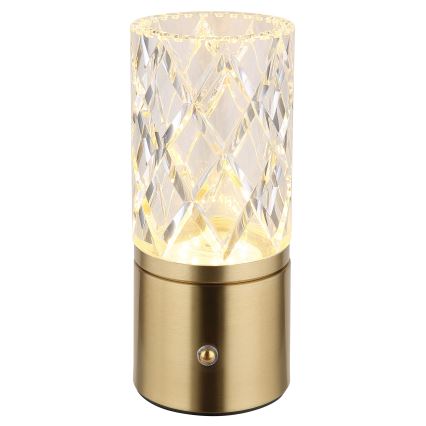 Globo - LED Stmívatelná dotyková stolní lampa LED/2,5W/3,7V 2700K/4000K/6500K 1800 mAh USB zlatá