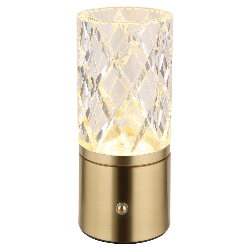 Globo - LED Stmívatelná dotyková stolní lampa LED/2,5W/3,7V 2700K/4000K/6500K 1800 mAh USB zlatá