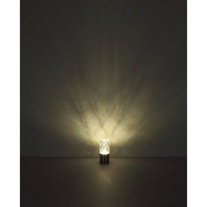 Globo - LED Stmívatelná dotyková stolní lampa LED/2,5W/3,7V 2700K/4000K/6500K 1800 mAh USB matný chrom