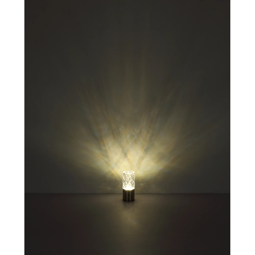 Globo - LED Stmívatelná dotyková stolní lampa LED/2,5W/3,7V 2700K/4000K/6500K 1800 mAh USB matný chrom