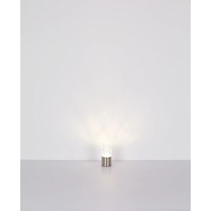 Globo - LED Stmívatelná dotyková stolní lampa LED/2,5W/3,7V 2700K/4000K/6500K 1800 mAh USB matný chrom