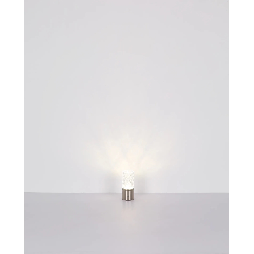 Globo - LED Stmívatelná dotyková stolní lampa LED/2,5W/3,7V 2700K/4000K/6500K 1800 mAh USB matný chrom