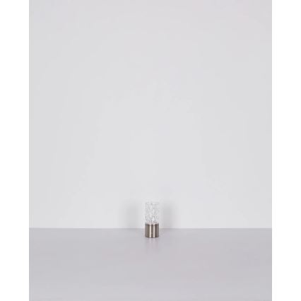 Globo - LED Stmívatelná dotyková stolní lampa LED/2,5W/3,7V 2700K/4000K/6500K 1800 mAh USB matný chrom