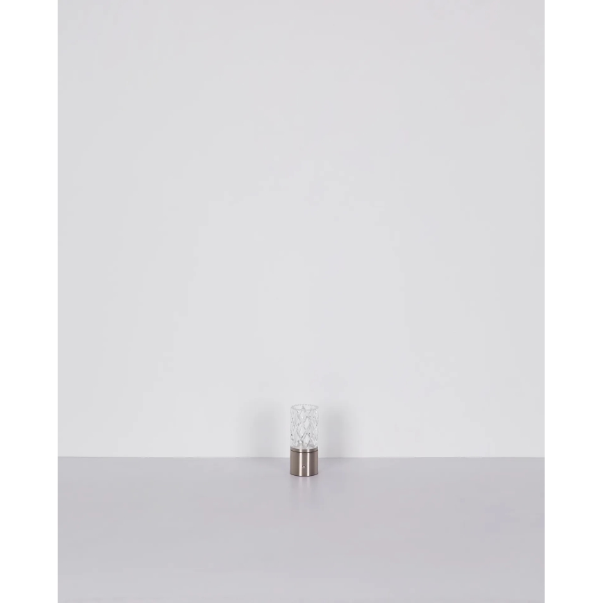 Globo - LED Stmívatelná dotyková stolní lampa LED/2,5W/3,7V 2700K/4000K/6500K 1800 mAh USB matný chrom