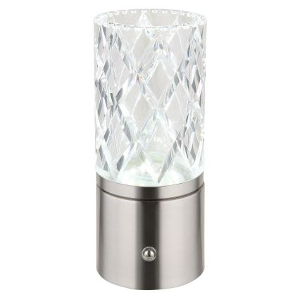 Globo - LED Stmívatelná dotyková stolní lampa LED/2,5W/3,7V 2700K/4000K/6500K 1800 mAh USB matný chrom