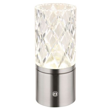 Globo - LED Stmívatelná dotyková stolní lampa LED/2,5W/3,7V 2700K/4000K/6500K 1800 mAh USB matný chrom