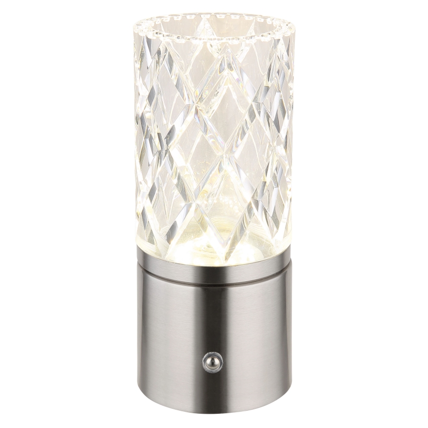 Globo - LED Stmívatelná dotyková stolní lampa LED/2,5W/3,7V 2700K/4000K/6500K 1800 mAh USB matný chrom