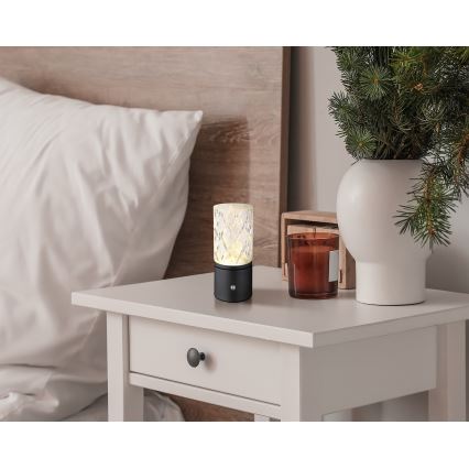 Globo - LED Stmívatelná dotyková stolní lampa LED/2,5W/3,7V 2700K/4000K/6500K 1800 mAh USB černá
