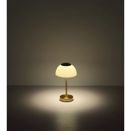 Globo - LED Stmívatelná nabíjecí stolní lampa LED/2,5W/5V 1800mAh 2700K/4000K/6500K mosaz