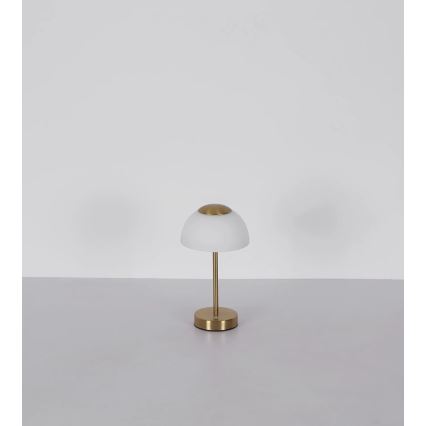 Globo - LED Stmívatelná nabíjecí stolní lampa LED/2,5W/5V 1800mAh 2700K/4000K/6500K mosaz