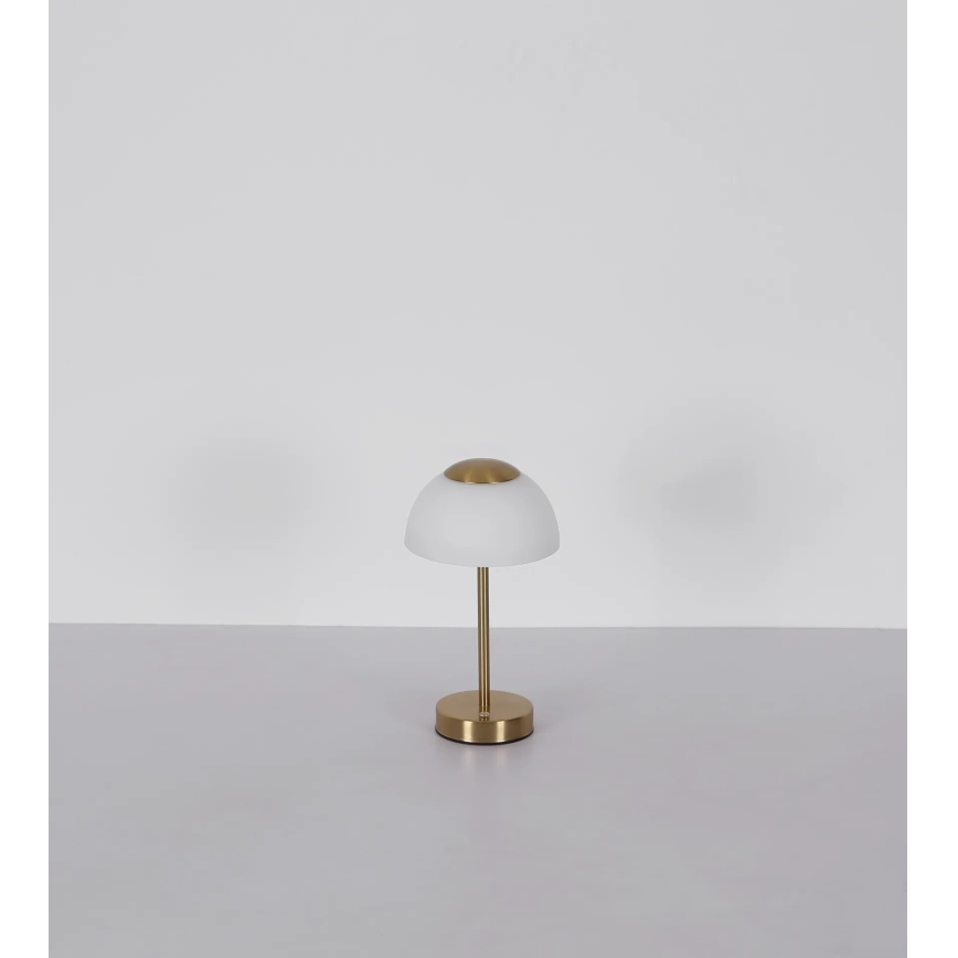 Globo - LED Stmívatelná nabíjecí stolní lampa LED/2,5W/5V 1800mAh 2700K/4000K/6500K mosaz