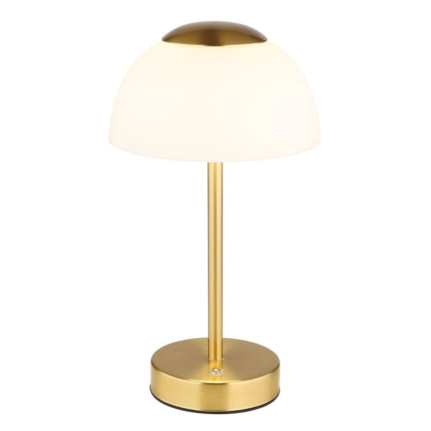 Globo - LED Stmívatelná nabíjecí stolní lampa LED/2,5W/5V 1800mAh 2700K/4000K/6500K mosaz