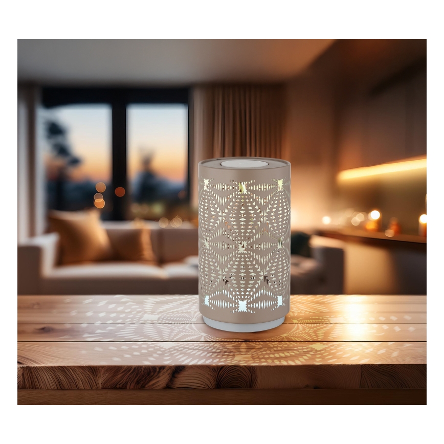 Globo - LED RGB Dotyková nabíjecí stolní lampa LED/1W/5V 500 mAh hnědá