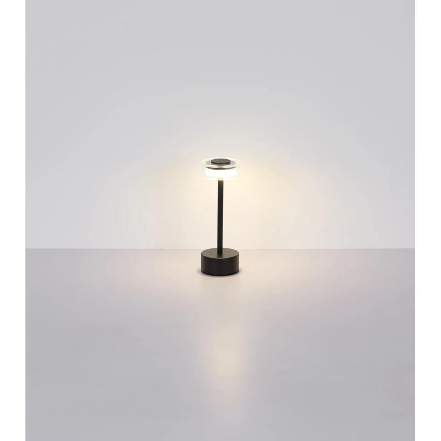 Globo - LED Stmívatelná nabíjecí dotyková stolní lampa LED/2,5W/3,7V 2700/4000/6500K 1800mAh černá