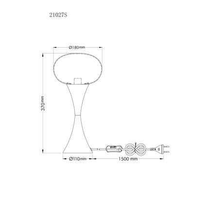 Globo - Stolní lampa 1xE14/25W/230V černá
