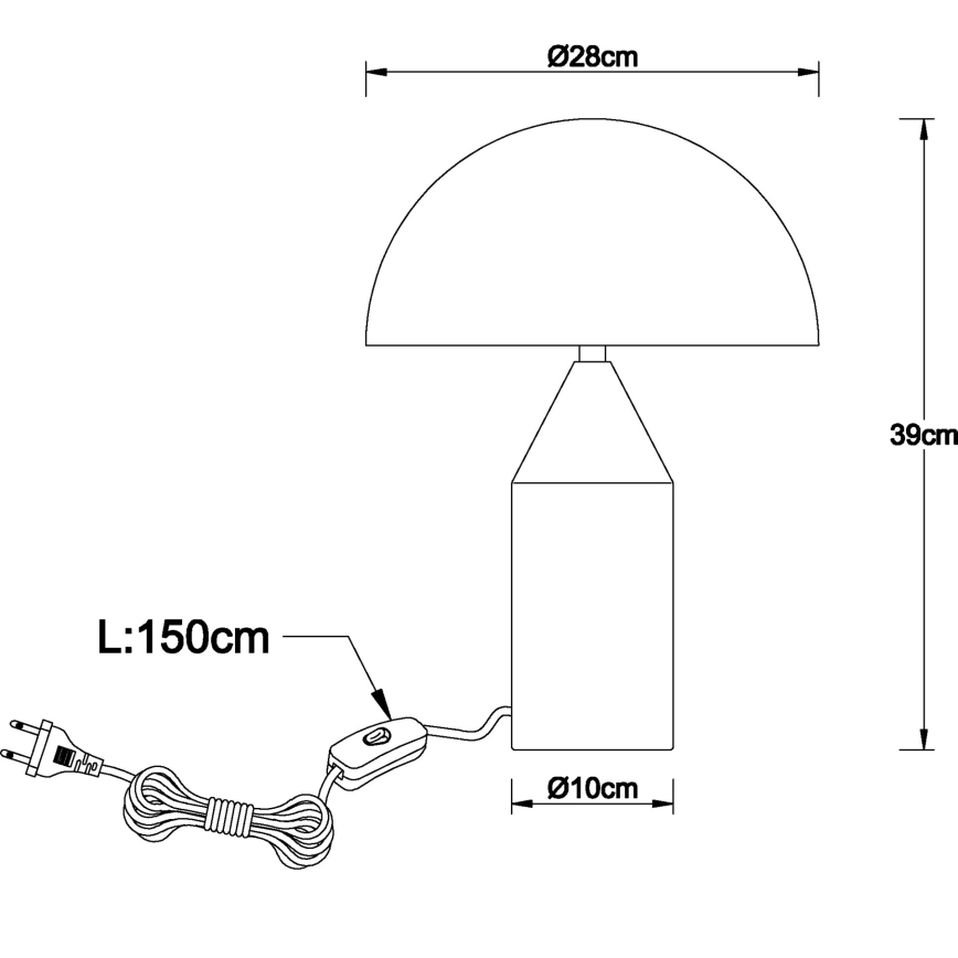 Globo - Stolní lampa 2xE27/40W/230V mosaz