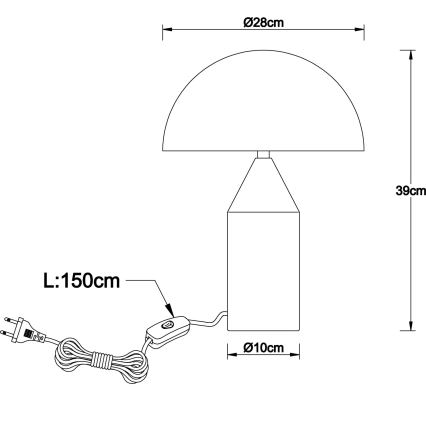 Globo - Stolní lampa 2xE27/40W/230V